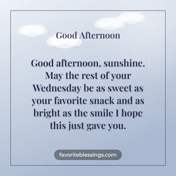 Cute Good Afternoon Wednesday Wishes
