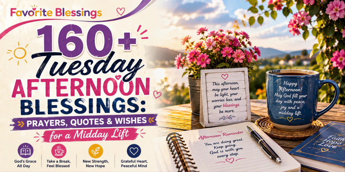 Read more about the article Tuesday Afternoon Blessings: Prayers, Quotes & Wishes for a Midday Lift