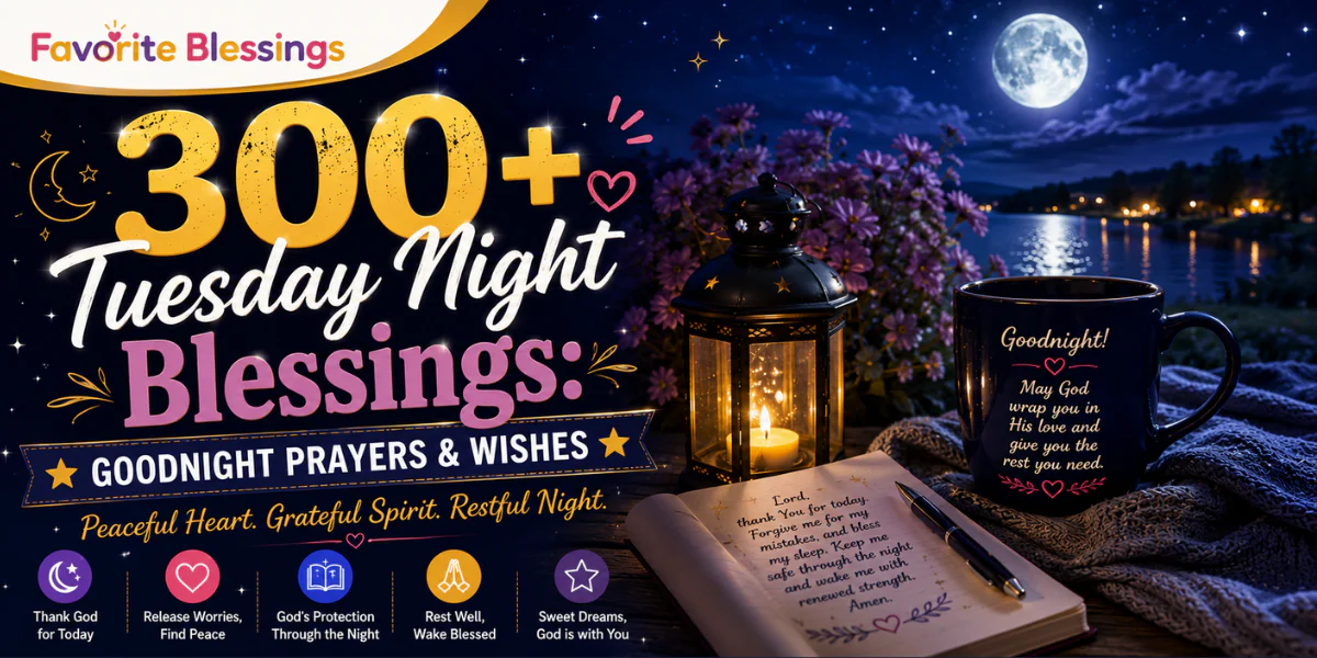Read more about the article 300+ Tuesday Night Blessings for Sweet Rest and Safe Sleep