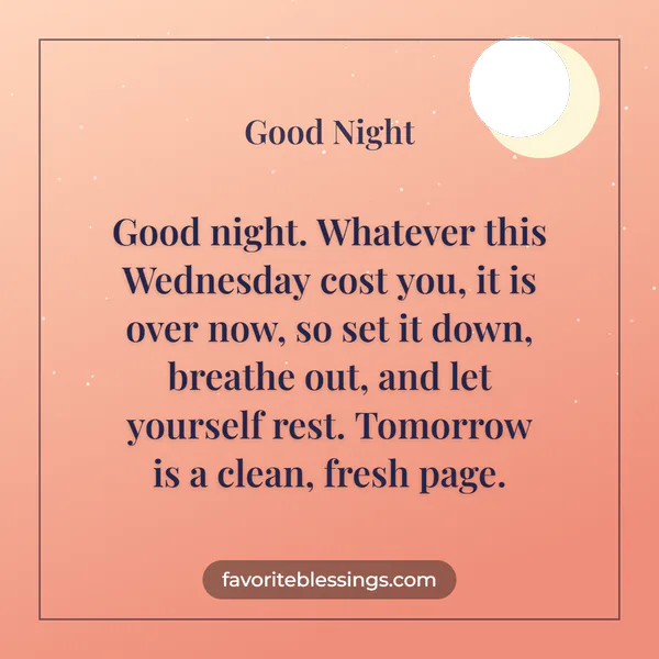 Good Night Wednesday Messages