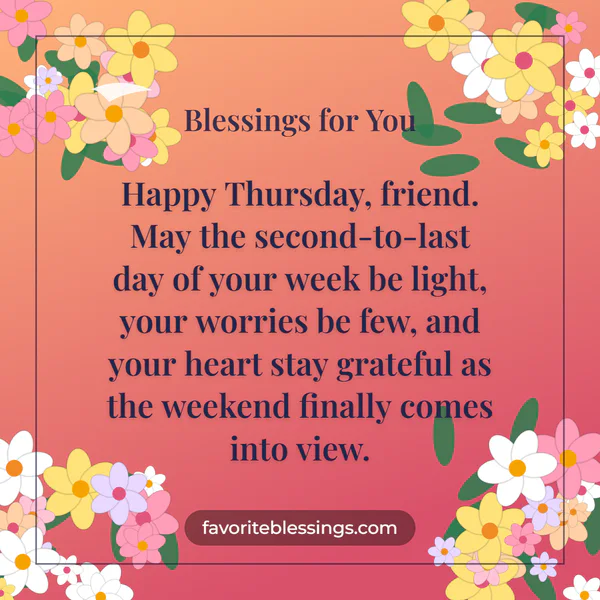 Happy Thursday Blessings