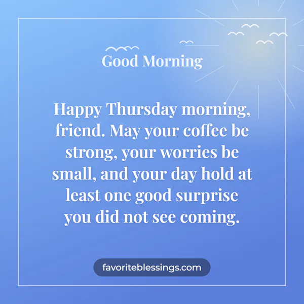 Happy Thursday Morning Blessings