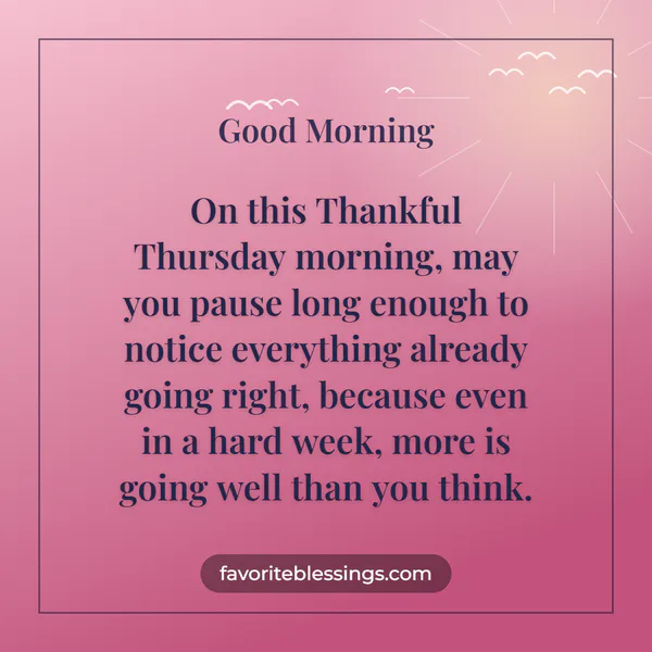 Positive Thursday Morning Blessings