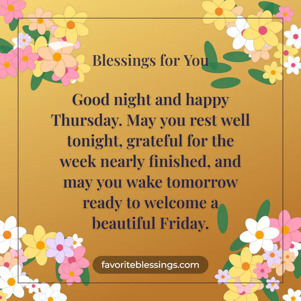 Positive Thursday Night Blessings