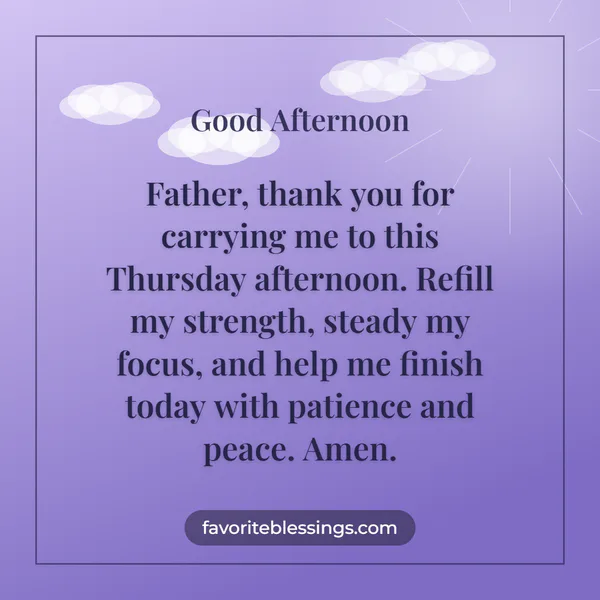 Thursday Afternoon Prayer