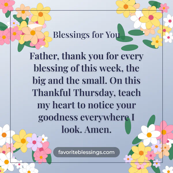Thursday Blessings and Prayers
