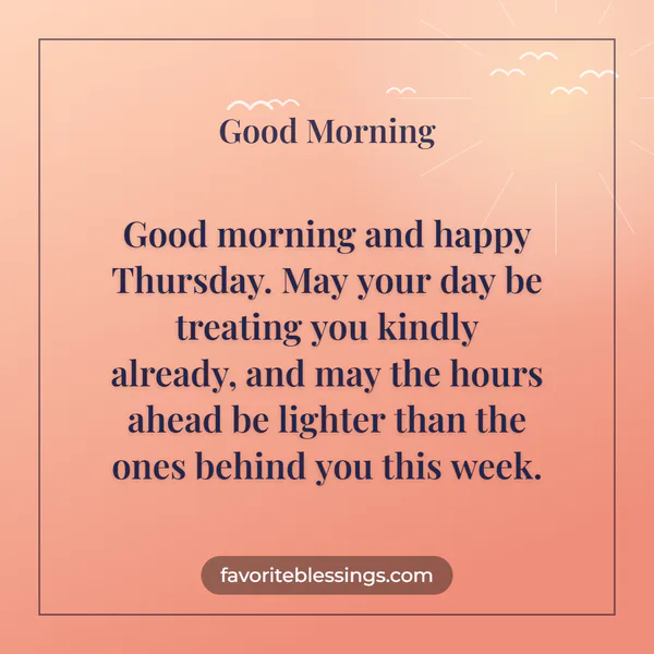 Thursday Morning Greetings