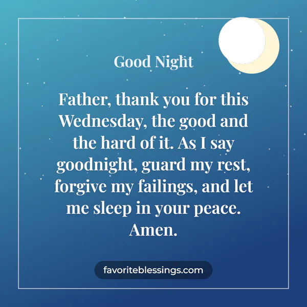 Wednesday Good Night Prayers