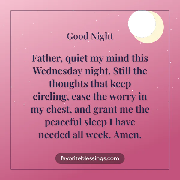 Wednesday Night Prayer for Peaceful Sleep