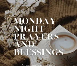 Monday night prayers and blessings