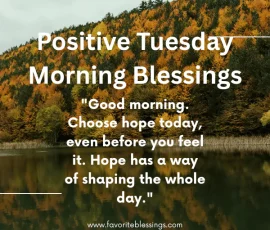 Positive Tuesday morning blessings
