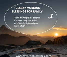 Tuesday Morning Blessings for Family
